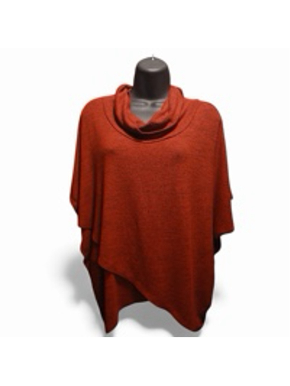 Olivia Blu Women's Cowl Neck Asymmetrical Poncho Top - Size M - INV302